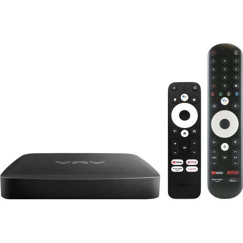 VU+ YAY GO PRO Android TV 4K UHD Streaming Box, Android TV 12, Chromecast integriert, Google