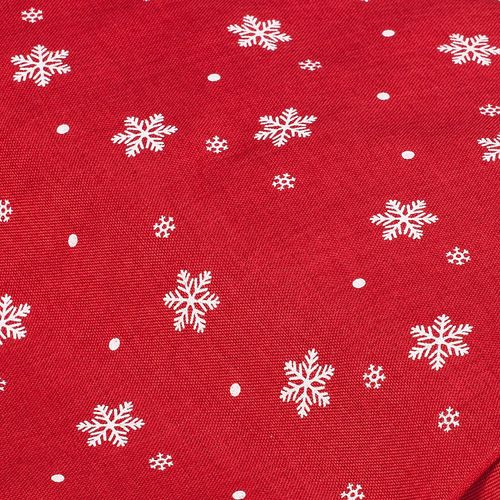 Dekostoff "Schneekristalle", rot, 180 cm