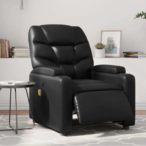 Massagesessel Elektrisch Schwarz Kunstleder , Klassische Sessel 2024 Neu