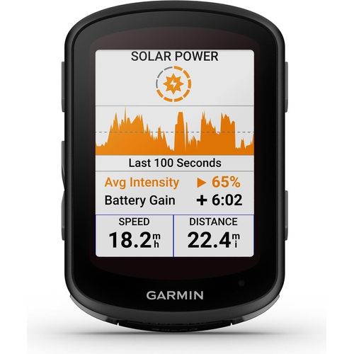 Garmin Edge 540 Solar GPS Fahrradcomputer, inkl. Aero Lenkerhalterung