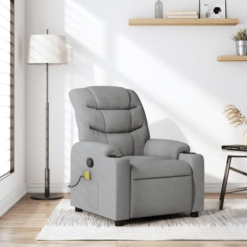 Massagesessel Hellgrau Stoff , Klassische Sessel 2024 Neu