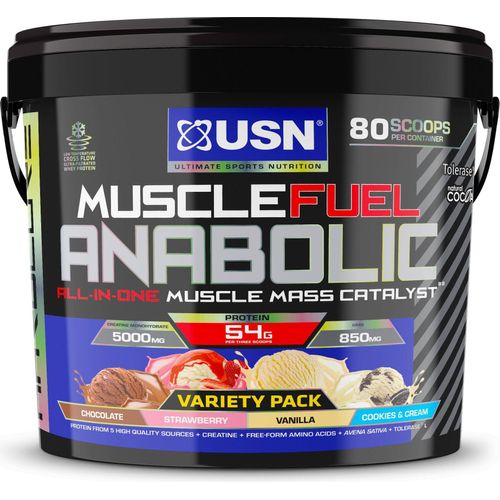 USN Muscle Fuel Anabolic Variety Pack (Schokolade, Erdbeere, Vanille und Kekse)