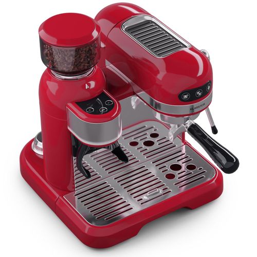 Bella Café Espressomaschine inkl. Mahlwerk 1550W 20 bar 1,4 l Rot