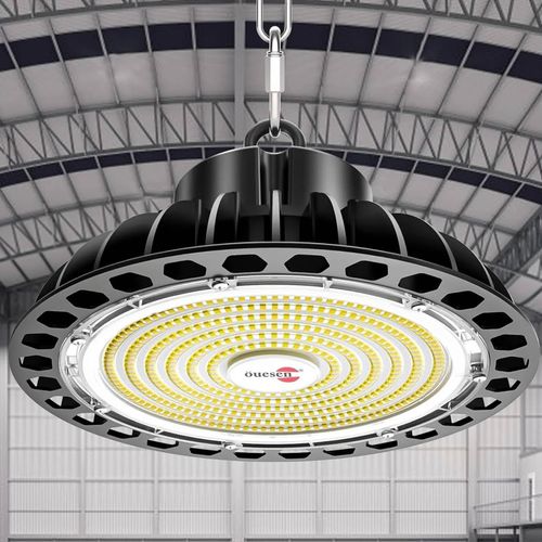 Hallenbeleuchtung LED Hallenstrahler 200W 28000LM UFO Lampe Hallen Strahler Groß Werkstattleuchte IP66 Industriestrahler Wasserdicht Hallenleuchte 5000K Kaltweiß Werkstattlampe Werkstatt Beleuchtung