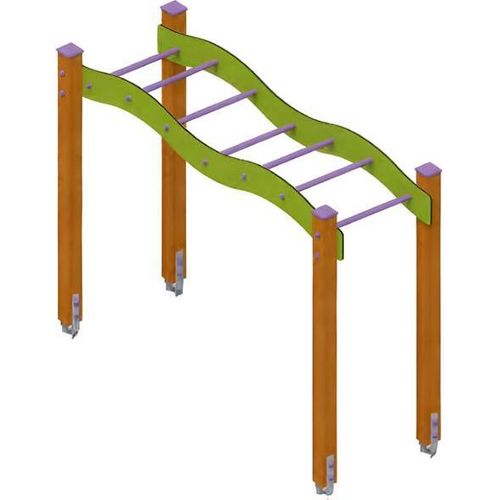 Spielplatz Hangelbalken Spielbalken Abenteuerbrücke Wackelsteg Übungsbalken