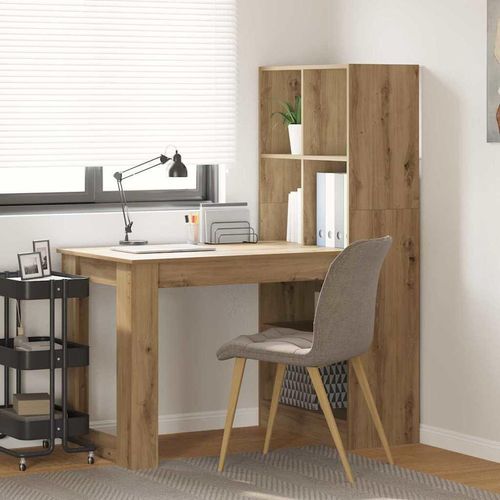 Schreibtisch Eiche handwerklich 122 x 67 x 145 cm Holzwerkstoff