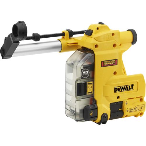 DeWALT Absaugsystem für Akku-/Elektro-Hämmer D25304DH-XJ - werkzeuglose Befestigung der Staubabsaugung an der Maschine