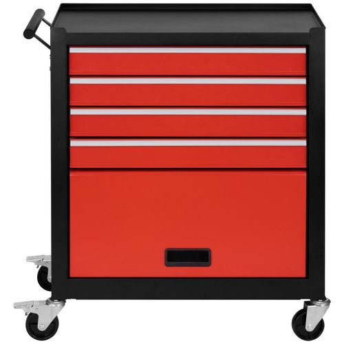 Xxxl Werkstattwagen Tc-174001 , Rot, Schwarz , Metall, Kunststoff , N/A Fächer , 33x74.5x61.6 cm , RoHS , Freizeit, Heimwerken, Werkzeugaufbewahrung