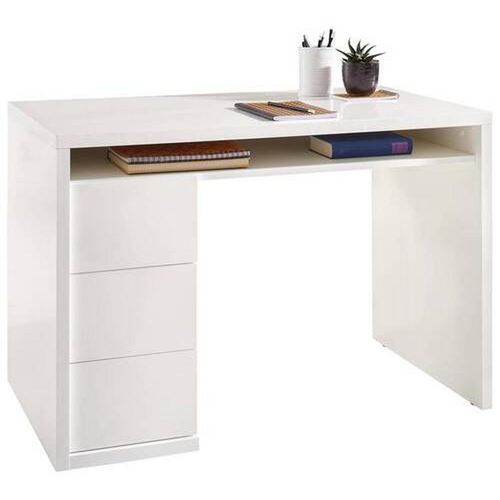 Xora Schreibtisch , Weiß , Holzwerkstoff , 3 Schubladen , rechteckig , Wange , 60x75x110 cm , Stauraum , Büromöbel, Schreibtische, Schreibtische