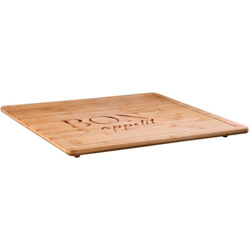 Kesper Herdabdeckplatte , Braun , Holz , Bambus , 56x4x50 cm , FSC 100% , Küchen, Küchenelektrogeräte, Herde, Herdabdeckplatten