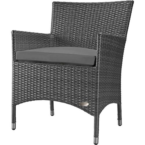Rattan Stuhl Trento Grau-Silber