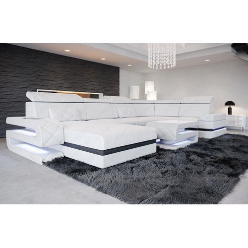 Leder Wohnlandschaft Bologna Premium Kunstleder