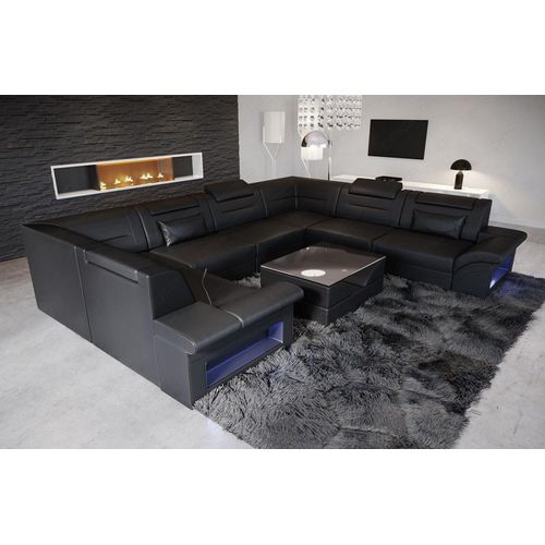 Leder Wohnlandschaft Brianza Premium Kunstleder