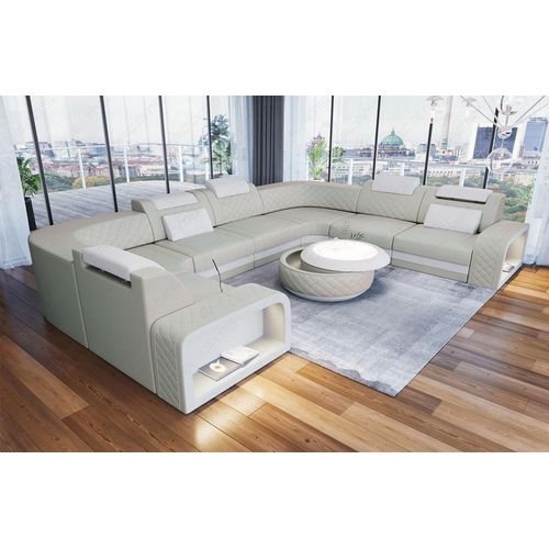 Leder Wohnlandschaft Foggia Premium Kunstleder