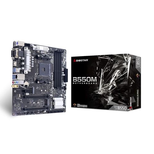 Biostar B550MX/E PRO - Motherboard - micro ATX - Socket AM4 - AMD B550 Chipsatz - USB 3.2 Gen 1 - Gigabit LAN - Onboard-Grafik (CPU erforderlich)
