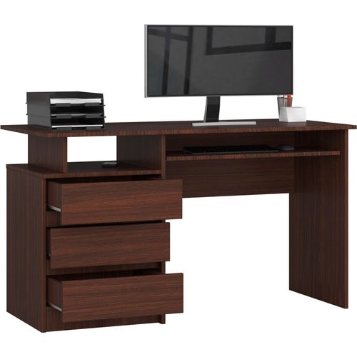 Schreibtisch AKORD CLP Wenge und 2 Ablagen B135 x H77 x T60 cm