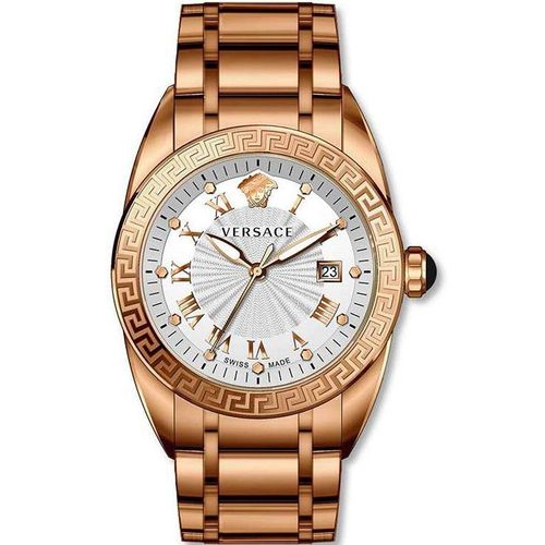 Versace VFE090013 V-Sport II weiss roségold Edelstahl Armband Uhr Herren NEU