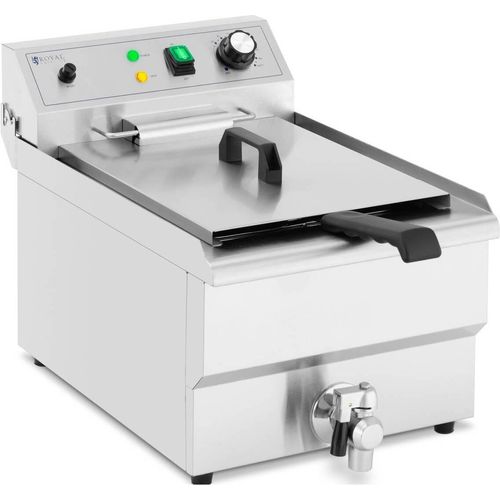 Royal Catering Elektro-Fritteuse - 16 l - 3000 W - Ablasshahn -