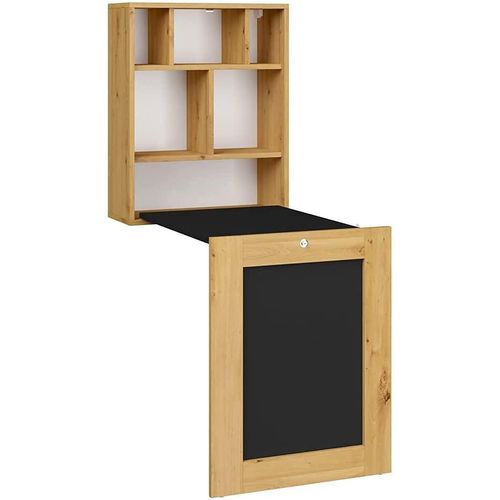 Schreibtisch klappbar, hängend TILT ARTISAN EICHE / SCHWARZ MATT Computertisch Wandtisch Klapptisch