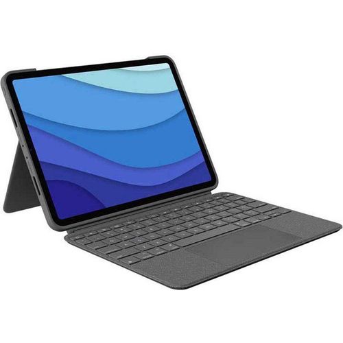 Logitech Combo Touch - Tastatur und Foliohülle - mit Trackpad - hintergrundbeleuchtet - Apple Smart connector - QWERTZ - Schweiz - Oxford Gray - für Apple 11-inch iPad Pro (1. Generation, 2. Generation, 3. Generation)