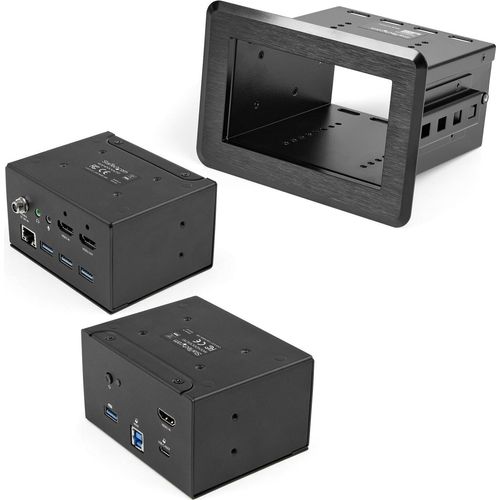 StarTech.com Dockingstation für Konferenzräume - Universelles Laptop Dock - 4K HDMI - 60W PD - USB Hub - GbE - Audio In-Table Connectivity Box für Huddle/Boardroom Collaboration Space - 3840 x 2160 Pixel - 30 Hz - Schnelles Ethernet - Gigabit Ethernet - I