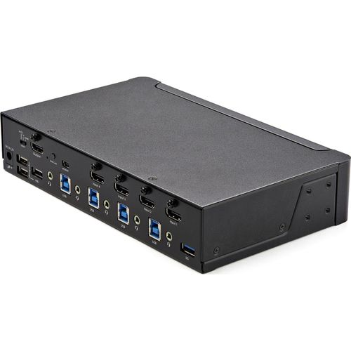 StarTech.com KVM-Umschalter 4 Port HDMI 4K 60Hz USB 3.0 Quick Switch Hub
