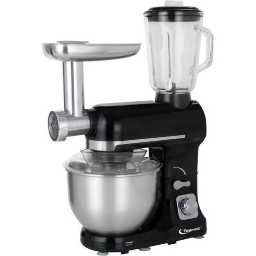 Topmatic PKM-1800.1BG Schwarz Multifunktion Mixer 1800W Teigmaschine Fleischwolf