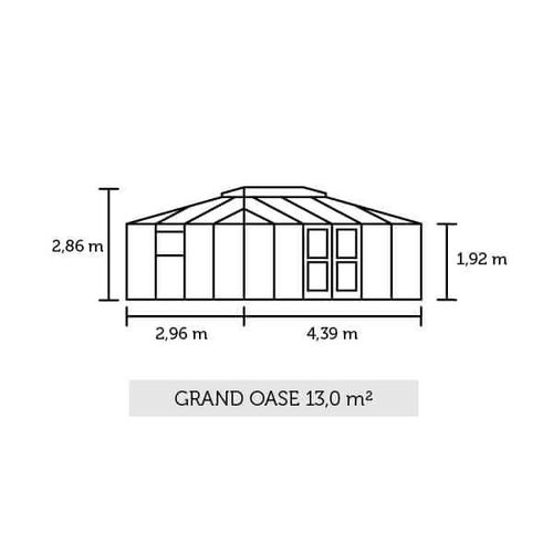 Alter Artikel Juliana Gewächshaus Grand Oase Gewächshaus aus Metall in Grau, Anzuchthaus mit 3 mm Wandstärke, Treibhaus mit Montagematerial