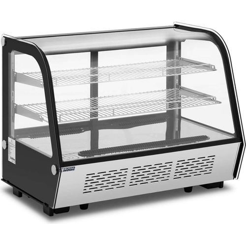 Royal Catering Kühlvitrine - 160 L - - 3 Ebenen - Edelstahl