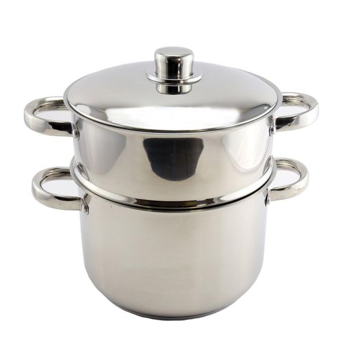 Royalty Line RL-C12L: Couscous-Topf aus 12 l Edelstahl