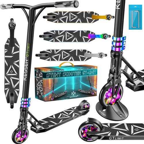 KESSER® Stunt Scooter GT-Limit 360° Lenkung Funscooter Stuntscooter mit Ständer ABEC 9 Kugellagern, 110 mm PolyurethanRäder , Kickscooter Tretroller Cityroller Trick Roller für Kinder Erwachsene