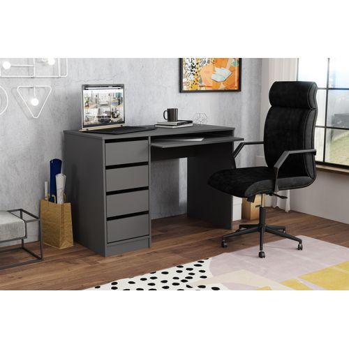 Schreibtisch Bürotisch Computertisch Tisch A700 110x55x77 cm Anthrazit
