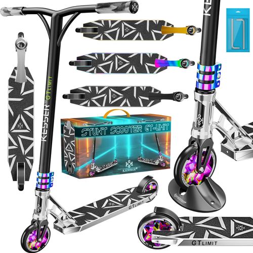 KESSER® Stunt Scooter GT-Limit 360° Lenkung Funscooter Stuntscooter mit Ständer ABEC 9 Kugellagern, 110 mm PolyurethanRäder , Kickscooter Tretroller Cityroller Trick Roller für Kinder Erwachsene