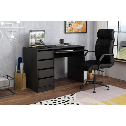 Schreibtisch Bürotisch Computertisch Tisch A700 110x55x77 cm Schwarz