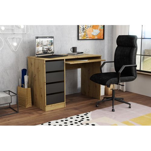 Schreibtisch Bürotisch Computertisch Tisch A700 110x55x77 cm Artisan- Schwarz