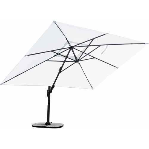 Sonnenschirm 3m x 4m, Aluminium; UV-Schutz; inkl. Regencover