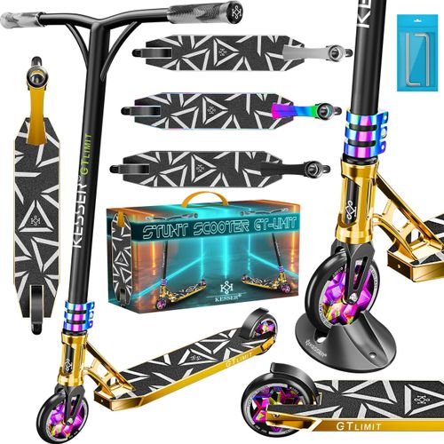 KESSER® Stunt Scooter GT-Limit 360° Lenkung Funscooter Stuntscooter mit Ständer ABEC 9 Kugellagern, 110 mm PolyurethanRäder , Kickscooter Tretroller Cityroller Trick Roller für Kinder Erwachsene