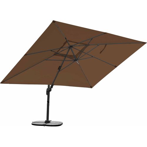 Sonnenschirm 3m x 4m, Aluminium; UV-Schutz; inkl. Regencover