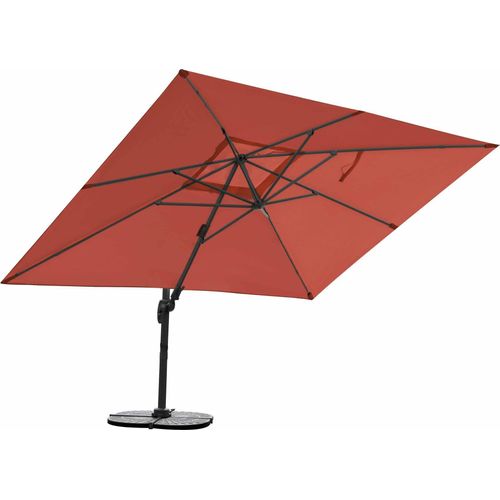 Sonnenschirm 3m x 4m, Aluminium; UV-Schutz; inkl. Regencover