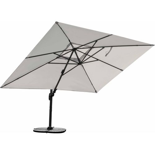 Sonnenschirm 3m x 4m, Aluminium; UV-Schutz; inkl. Regencover