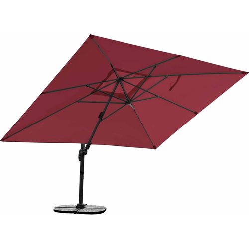 Sonnenschirm 3m x 4m, Aluminium; UV-Schutz; inkl. Regencover