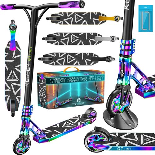 KESSER® Stunt Scooter GT-Limit 360° Lenkung Funscooter Stuntscooter mit Ständer ABEC 9 Kugellagern, 110 mm PolyurethanRäder , Kickscooter Tretroller Cityroller Trick Roller für Kinder Erwachsene