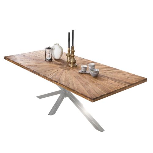 Tisch 180x100 Teak Metall Esstisch Speisetisch Küchentisch Esszimmer Küche