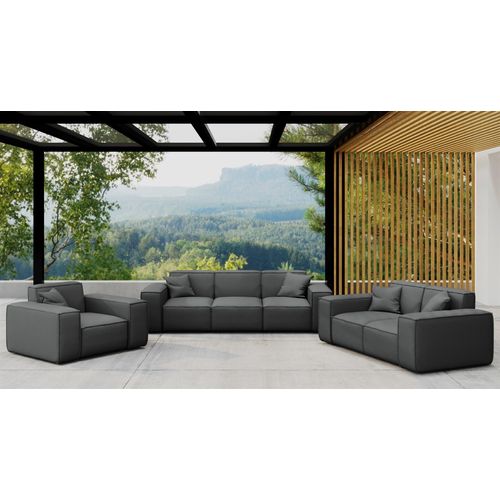 Gartenmöbel-Set SUMMER 3-2-1 wetterfester Stoff NXL Anthrazit