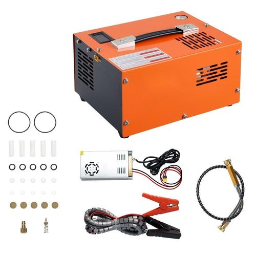 PCP-Kompressor 30Mpa/4500 PSI Luftkompressor 0,5L - Tragbarer PCP DC12V & AC115V Kompressor - 25min Einschaltdauer - Luftpumpe 500-W-Hochleistungskonverter - Hochdruckpumpe Airgun-Gewehr