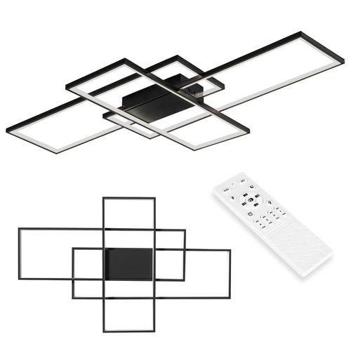 MasterLED Deckenleuchte LED – 105x50 cm – große dimmbare Wohnzimmerlampe mit Fernbedienung – 3 Lichtfarben – Galaxis Pegaz