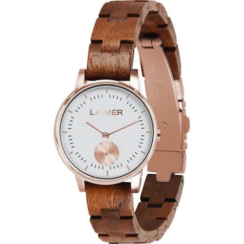 LAiMER Damen Uhr Patsy 0205 Nussholz, Edelstahl