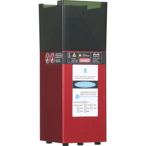 80W 450nm Lasermodul mit fixer Brennweite – Hochgeschwindigkeits-Lasergravurkopf für CNC, 3D-Drucker, Holz, Leder, Stoff & Papier DIY
