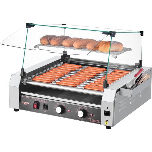 Hot Dogs Elektrogrill Rollengrill Würstchengrill Brötchenwärmer 2200W