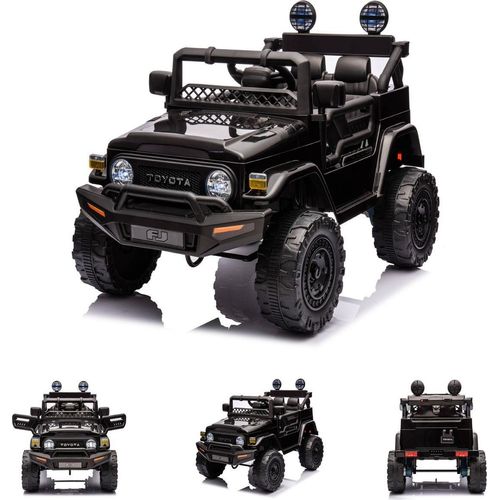 Chipolino Kinderelektroauto SUV Toyota FJ Cruiser EVA-Reifen Musik LED-Lichter schwarz